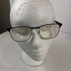 Ray-Ban RB 6363 2861 54-18-145 Black On Black Metal Square Eyeglasses Men Frames